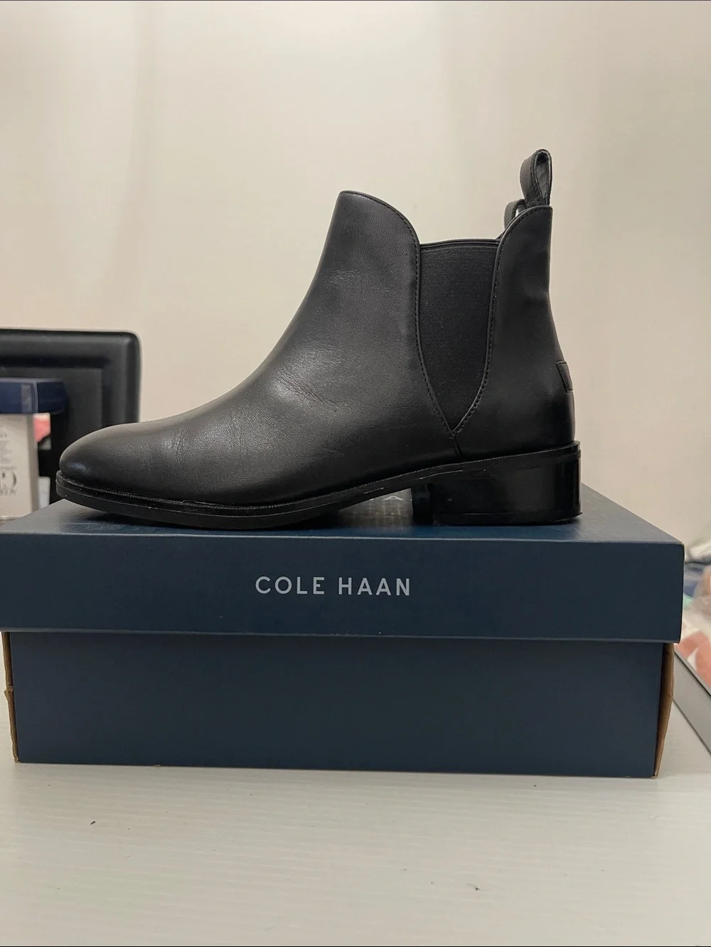 Cole Haan Laina Black Leather Boot Womens Size 7B